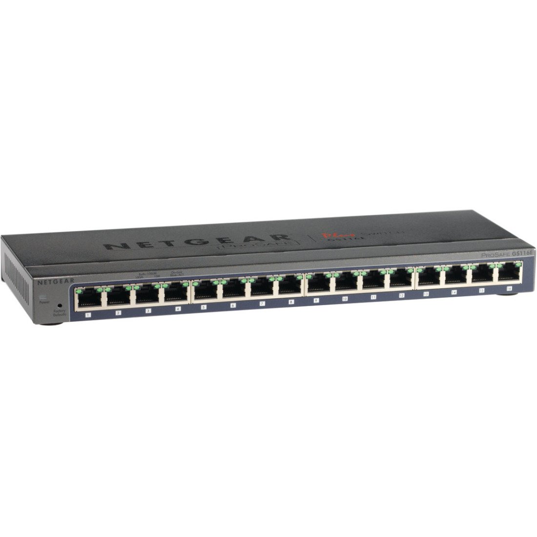 Netgear ProSafe Plus GS116E 16 Port Gigabit Managed Ethernet Switch