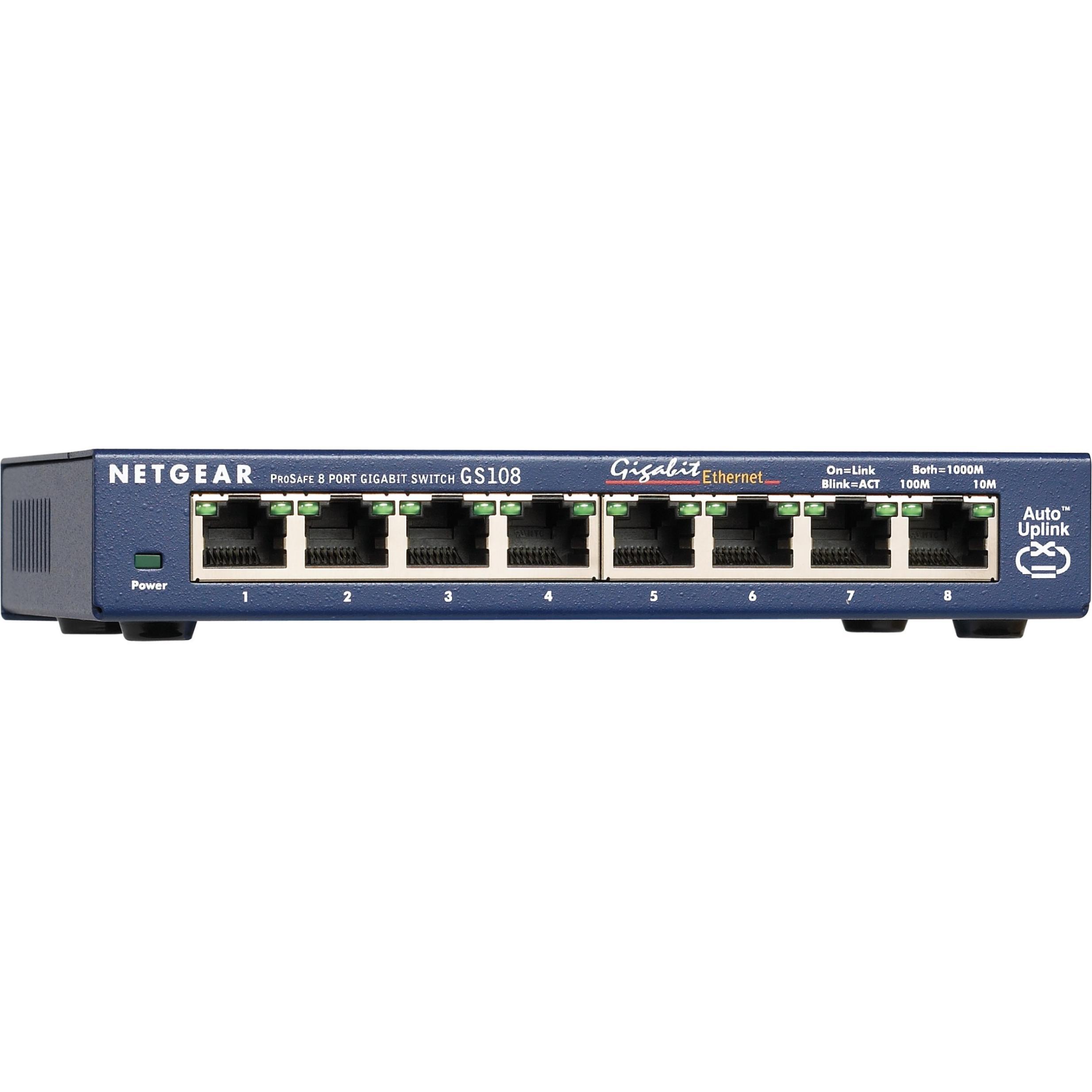 Netgear ProSafe GS108 8 Port Gigabit Ethernet Switch