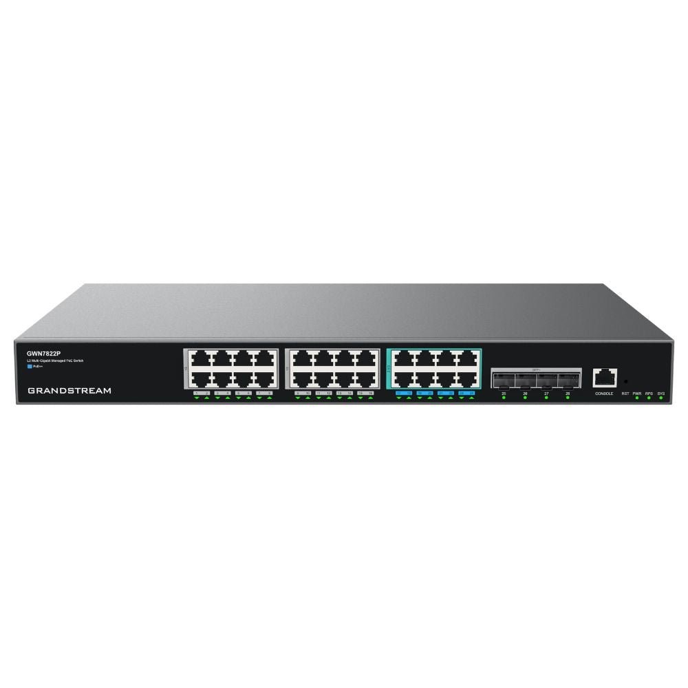 Grandstream GWN7822P Enterprise Layer 3 Managed Multi-Gigabit PoE Switch