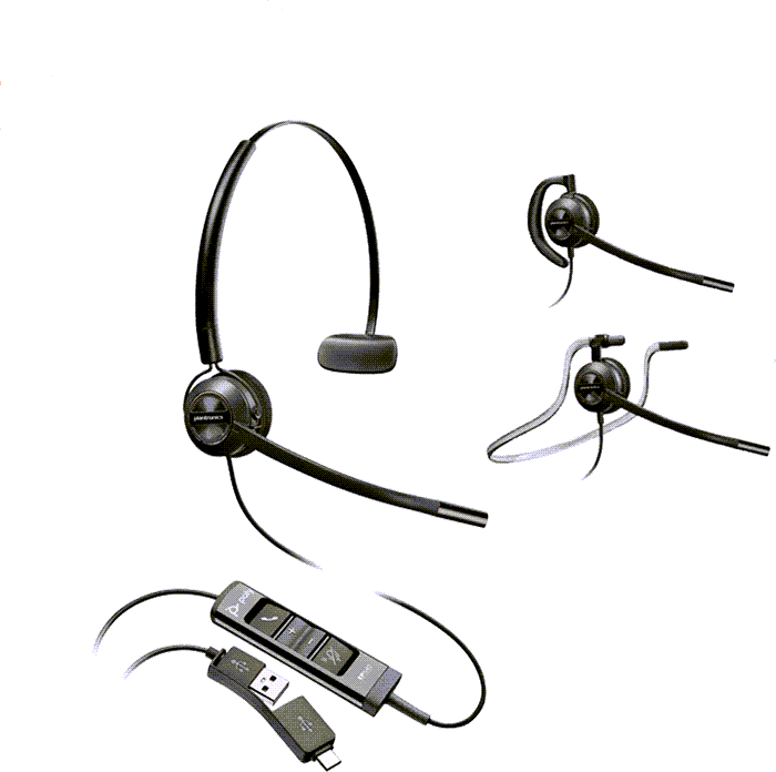 Poly EncorePro EP545 USB Corded Convertible Headset
