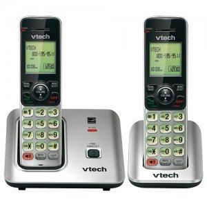 Vtech 2 Handset Cordless Phone with Caller ID/Call Waiting, CS6619-2