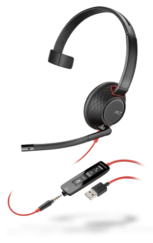 Plantronics Blackwire 5210 USB & 3.5mm Corded Mono UC Headset