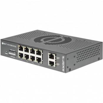 NVT Phybridge NV-FLX-08-RL 8 Port PoE + Unmanaged Switch