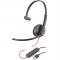 Plantronics Blackwire 3210 Corded USB Monaural UC Corded Headset